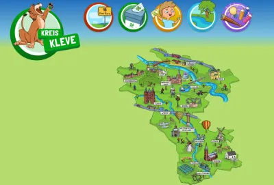 Screenshot von der Kinderhomepage des Kreises Kleve Screenshot von der Kinderhomepage des Kreises Kleve