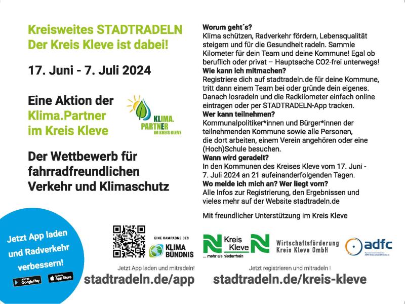 Stadtradeln 2024 Postkarte Rückseite